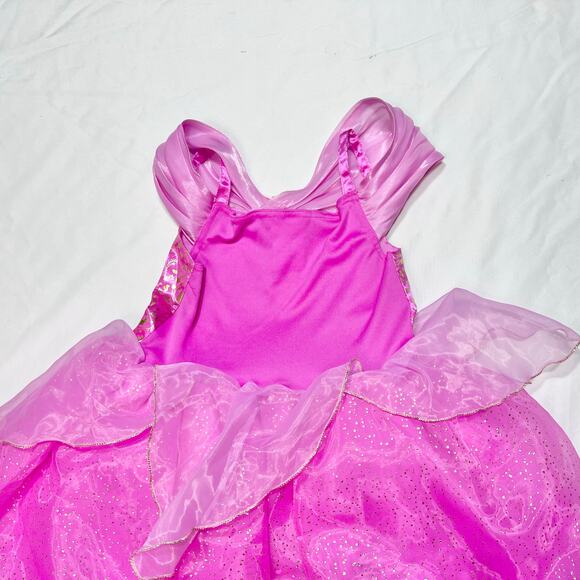 Disney Store Princess Aurora Costume Girls Small 5-6 Sleeping Beauty Pink New - Picture 9 of 16